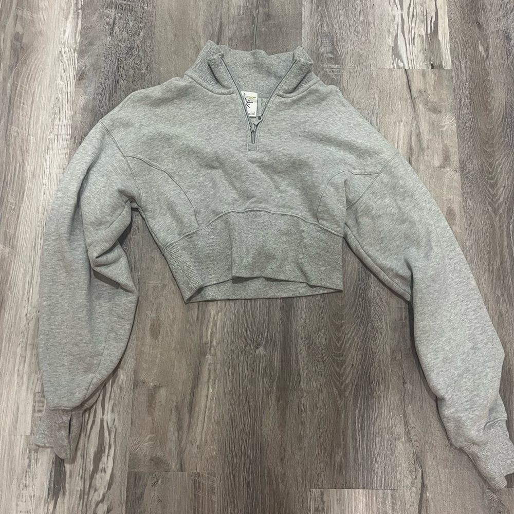 Aerie cropped half zip